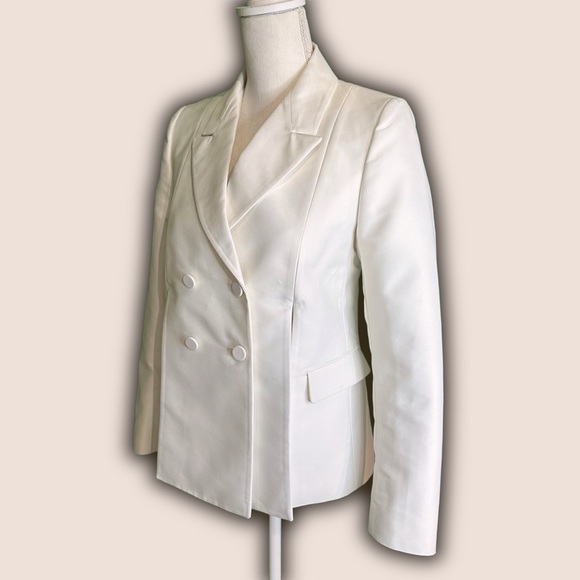 Ports 1961 Ivory Paneled Double-Breasted Blazer French Size 40 = US Size 8 - Picture 11 of 16